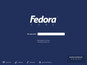 Abbildung 2: Unter Fedora Core 2 empfängt GDM den Benutzer.