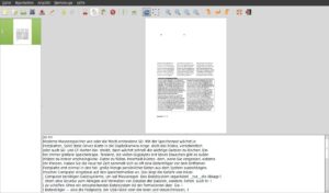 Abbildung 2: Alle wichtigen Funktionen von Gscan2pdf erreichen Sie über Schaltflächen im Hauptfenster.