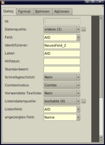 Abbildung 2: Die Combobox liest die Ausleiher-ID aus der Tabelle <code srcset=