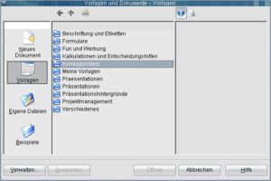 Abbildung 3: Durch die Integration der PrOOo-Box-Software stellt OpenOffice unter anderem deutlich mehr Vorlagen zur Verfügung.