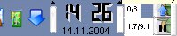 Abbildung 3: Das in die KDE-Kontrollleiste integrierbare Mldonkey-Applet bietet eine bequemere und schnelle Möglichkeit zur Bedienung des Cores.
