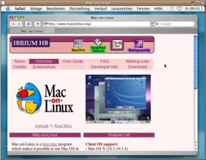 Abbildung 3: Nach der Konfiguration des Netzwerks geht Safari ohne weiteres ins Internet.