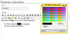 Abbildung 3: Mit dem WYSI-Wordpress-Plugin editieren Sie Ihre Postings im WYSIWYG-Modus. Oberfläche und Funktionen gleichen der eines ausgewachsenen Editors.