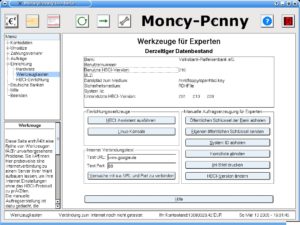 Abbildung 3: Die Moneypenny-Oberfläche ermöglicht eine einfache Konfiguration.