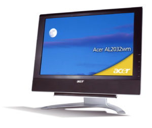 Abbildung 3: Mit strengen, minimalistischen Formen möchte das 20 Zoll-Display AL2032wm von Acer überzeugen. Einen Designpreis hat es bereits gewonnen.