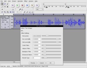 Abbildung 3: TAP-Reverb unter Audacity.
