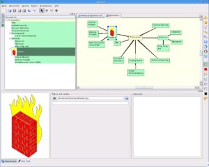 Abbildung 3: Mit Hilfe des Attachment-Tools lassen sich Grafiken in die Mindmap einfügen. Diese werden beim späteren Dokumenten-Export an den entsprechenden Stellen positioniert.