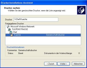 Abbildung 3: Auf dem Windows-Client einen Drucker hinzufügen lässt sich leicht über einen Dialog bewerkstelligen.