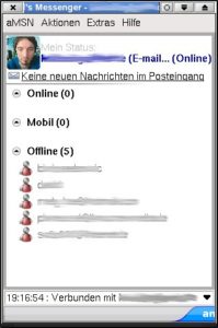 Abbildung 3: Melden Sie sich zum ersten Mal beim MSN Messenger an, müssen Sie zunächst Ihre Kontakte erneuern. Die Kontaktdaten lagern zentral auf einem MSN-Server.