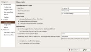 Abbildung 3: Die Konfiguration von XChat veranlasst unterschiedliche Reaktionen auf Nachrichten bestimmter Absender oder mit vordefinierten Schlagworten.