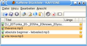 Abbildung 3: xmms-Playlisten sind kein Problem für Kaffeine