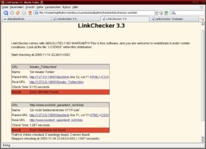 Abbildung 3: Äußerst praktisch ist die Ausgabe des Ergebnisses in einem HTML-Dokument: Die Links in der HTML-Ausgabe nutzen Sie gleich auch zum Prüfen des Ergebnisses.