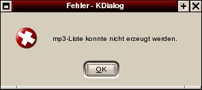 Abbildung 3: Fehler aufgetreten!