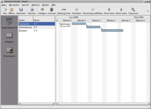 Abbildung 3: Ein Gantt-Diagramm erleichtert den Überblick
