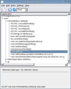 Abbildung 3: KDE lässt sich mit DCOP skripten.