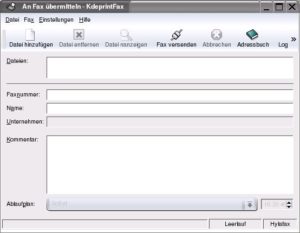 Abbildung 3: Mit »kdeprintfax« beherrscht jedes KDE-Programm ad hoc den Faxversandt. Zusätzlich zum normalen Druckerdialog erscheint die hier abgebildete Maske, um Faxnummer und andere Daten abzufragen.