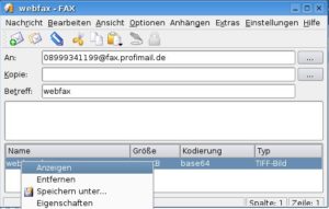 Abbildung 3: Der konvertierte Druckauftrag steht zur Versendung als E-Mail bereit.