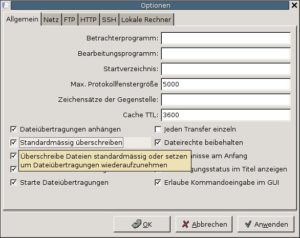 Abbildung 3: Diese Optionen steuern das allgemeine Verhalten des Programms – allerdings sind nicht alle Überstzung immer gelungen.
