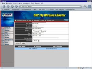 Abbildung 3: Der DSL-WLAN-Router von Planet weist große Ähnlichkeit zum D-Link-Router auf, das Web-Frontend des Planet-Routers ist jedoch deutlich gelungener als das des Konkurrenten. Leider patzte das Gerät bei der Dokumentation.