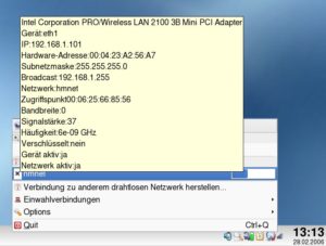 Abbildung 3: Der neue Netzwerk-Manager vereinfacht den Internetzugang über WLAN deutlich.