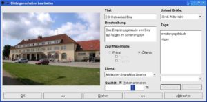 Abbildung 3: Kflickr MT ergänzt die eigentliche Upload-Software um einige Werkzeuge.