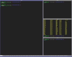 Abbildung 3: Wmii mit "tiled"-Layout, das Sie über <code srcset=
