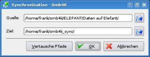 Abbildung 3: Smb4k verwendet Rsync zum Abgleichen von lokalen und entfernten Verzeichnissen.