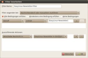 Abbildung 3: Im Filterdialog legen Sie die Regeln fest.
