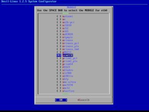 Abbildung 3b: Zurück im Setup-Programm sucht der Admin einen Treiber, der die in Abbildung 3a gefundene Karte unterstützt. Hier ist es PCNet32-Treiber.