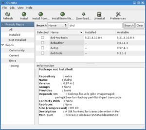Abbildung 4: Der grafische Paketmanager von Underground Linux heißt Guzuta.