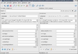 Abbildung 4: Terminologiepflege im Dicionary Editor .