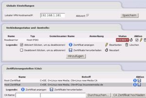 Abbildung 4: Die VPN-Konfiguration bietet für jeden Bedarf das richtige Feature.