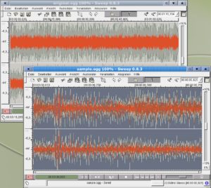 Abbildung 4: Sweep spielt bei Bedarf auch mehrere Tracks gleichzeitig ab. Auch Live-Auftritte sind möglich: Während man einen Track abspielt, nutzt man den zweiten zum Scratchen.