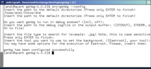Abbildung 4: Mit der Option "--config" gestartet, erstellt "genbg" anhand Ihrer Antworten eine passende Konfigurationsdatei.
