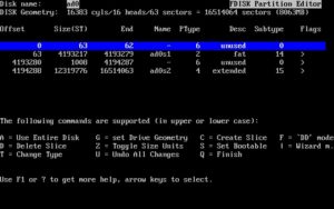 Abbildung 4: Zur Partitionierung dient auch unter FreeBSD ein Fdisk, das seinem Linux-Bruder recht ähnlich sieht.