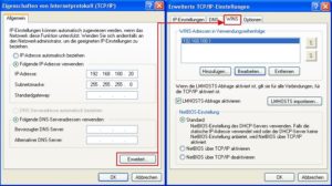 Abbildung 4: Um im Netzwerk zu kommunizieren, braucht ein Rechner eine IP-Adresse. Zum Auflösen der Namen dient dann ein WINS-Servers.