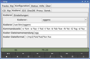 Abbildung 4: Unter Gnome lesen Sie Audio-CDs zum Beispiel mit Grip aus. Das Tool beherrscht neben OGG-Vorbis und MP3 auch Flac.