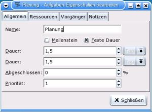 Abbildung 4: In dieser Maske erfassen Sie die Details aller Aufgaben
