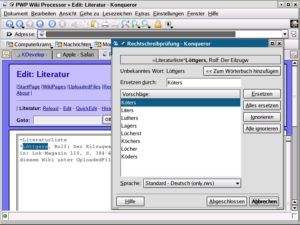 Abbildung 4: Die KDE-Rechtschreibung gibt es nun auch im Konquerer.