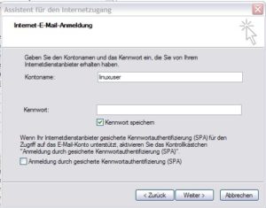 Abbildung 4: Obwohl Microsoft Bequemlichkeit vor Sicherheit setzt, ist der Einrichtungsassistent von Outlook Express nicht wirklich benutzerfreundlich: Oder wissen Sie, was "gesicherte Kennwortauthentifizierung (SPA)" [7] ist?