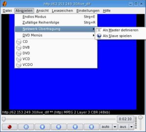 Abbildung 4: Ohne Kommandozeile aber mit wenig Features: Kaffeine als Streaming Server.