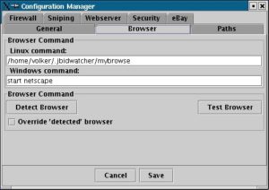 Abbildung 4: Konfiguration für das Offline-Browsing.