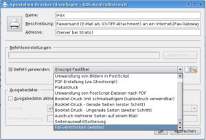 Abbildung 4: Zur Installation fügt man im Druckermanager einen speziellen Drucker hinzu und wählt <code srcset=