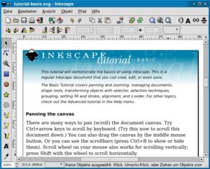 Abbildung 4: Tutorials helfen beim Einstieg in Inkscape.
