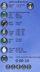 Abbildung 4: Neben Informationen steuern Sie mit dem Ubermon-Theme auch noch den MP3-Player.
