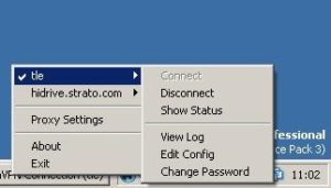 Abbildung 4: Per Rechtsklick auf das OpenVPN-Icon erreichen Sie unter Windows die eingerichteten Verbindungspartner.