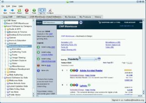 Abbildung 4: Über das CNR-Warehouse lässt sich Zusatzsoftware per Mausklick installieren; gegen Bares gibt es besondere Features.