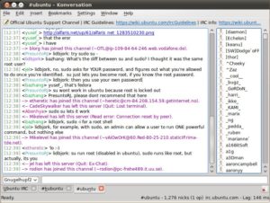 Abbildung 4: Konversation erweist sich, wie Xchat, als umfangreiches und flexibles Programm zum Chatten im Internet.