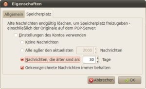 Abbildung 4: In diesem Dialog stellen Sie die zeitabhängige automatische Löschung ein.