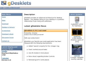 Abbildung 5: Auf der gDesklets-Website finden Sie rund 150 verschiedene Desklets zum Download.